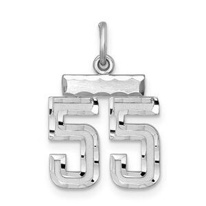 Sterling Silver, Varsity Collection, Small D/C Pendant, Number 55